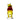 Glass figure of a bear with a red shirt on a clear stand against a white background