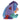 Colorful Eeyore figurine with heart and text on a white background