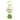 A soft plush Pooh Bear teether with a green leaf teether attachment and a clip hook for attaching to a bag or stroller.