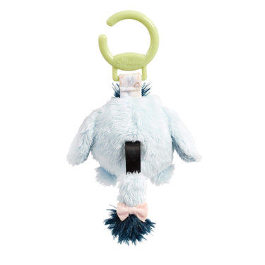 Back view of Eeyore rattle and crinkle baby toy