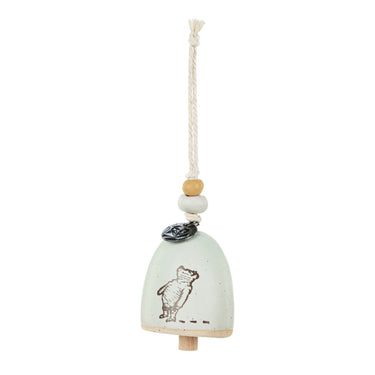 Decorative bell with a Winnie the Pooh character design on a white background