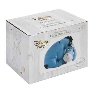 Disney Eeyore money bank in packaging on a white background