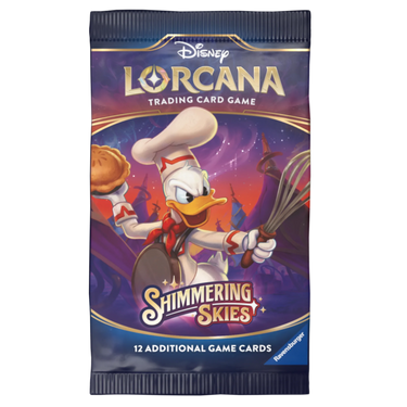 Disney Lorcana Shimmering Skies Booster Pack with Donald Duck Artworkd