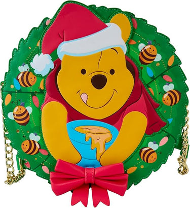 Loungefly Christmas Pooh Wreath Shoulder Bag