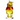 A figurine of Winnie the Pooh character, made of acrylic with a yellow and red color scheme, presented in a clear window box packaging.
