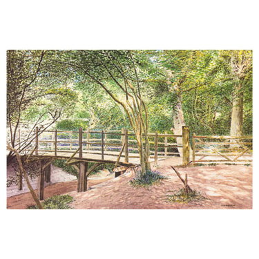 pooh sticks bridge print