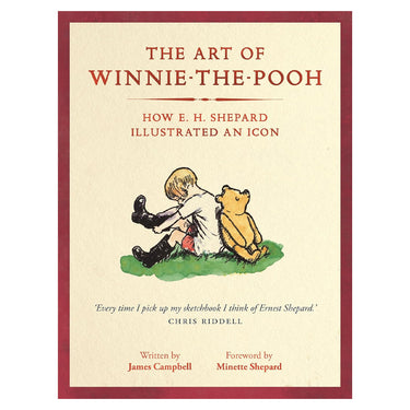 Book cover of 'The Art of Winnie-the-Pooh' with illustration of a Christopher Robin and Pooh bear.