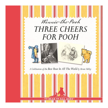Book cover of 'Three Cheers for Pooh' with Winnie-the-Pooh illustrations and text.