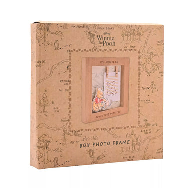 Winnie the Pooh box photo frame with illustrated map design on the packaging.