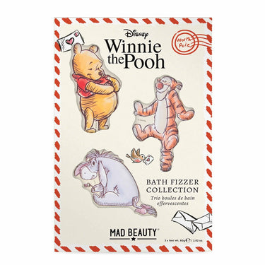 Winnie the Pooh and Tigger bath fizzer collection packaging on a white background