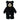 Black teddy bear with a beige muzzle on a white background