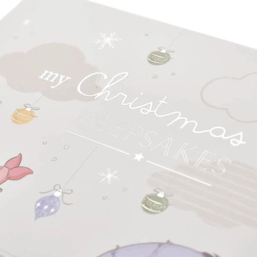 Decorative box with 'my Christmas Keepsakes' text and festive designs on a white background