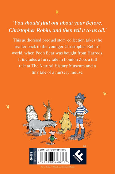 Book cover with illustrations of characters and text on an orange background