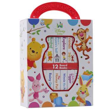 Disney baby board book set packaging with characters and text on a white background
