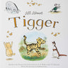 Book cover of 'All About Tigger' featuring illustrations of Tigger and other characters from Winnie the Pooh.
