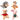 A collection of four plush toy figures, including a bear and animal characters in soft colors.