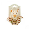 Packaged Hundred Acre Wood Tigger Ring Rattle toy made from plush fabric, predominantly in cream and brown colors, with a rattle inside.
