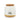 White jar with cork lid and bottom, featuring a bear illustration on a white background