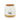 White jar with cork lid and bottom, featuring a bear illustration on a white background
