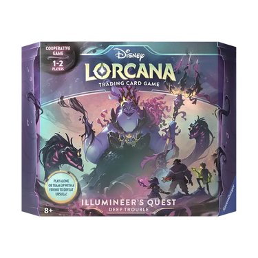 Disney Lorcana Trading Card Game box for 'Illumineer's Quest: Deep Trouble'