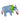 Decorative Eeyore ornament with a green scarf on a white background