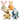A collection of soft plush toys featuring characters from Winnie the Pooh, including Winnie the Pooh himself, Eeyore, Piglet, and Tigger.
