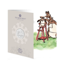 A collectible coin from The Royal Mint featuring Kanga and Roo from Walt Disney's Classic Pooh. The coin is presented in a card with a illustration of the characters seated on a bench.