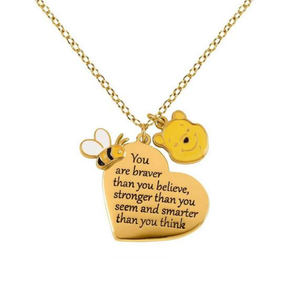 Winnie the Pooh Quote Charm Necklace