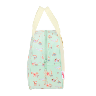 Winnie the Pooh Lunch Bag Side View showing zipped closure and handles