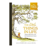 Cover of 'The Little Things in Life' book featuring Winnie the Pooh sitting under a tree with a bee hive, looking off to the distance.
