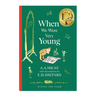 Book cover of 'When We Were Very Young' by A.A. Milne with illustrations and decorative elements.