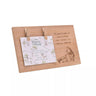 Wooden photo frame with 'Winnie the Pooh' design and text on a white background