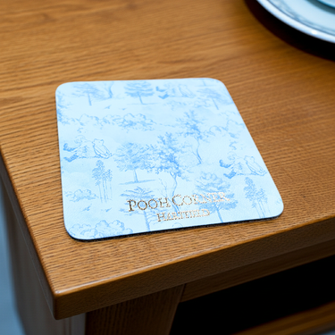 Pooh Corner Wood Print Coaster