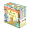 A set of six 'Winnie-the-Pooh' books in a pocket library edition, featuring illustrations and a young style inspired by E.H.