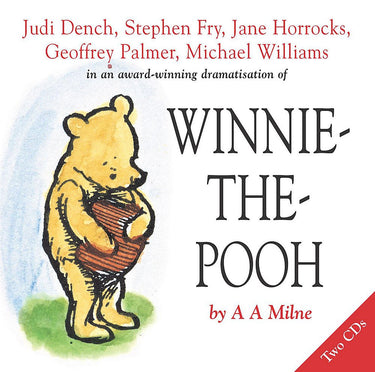 Cover of the CD 'Winnie the Pooh' read by Stephen Fry, featuring an illustration of Winnie the Pooh holding a honey pot.